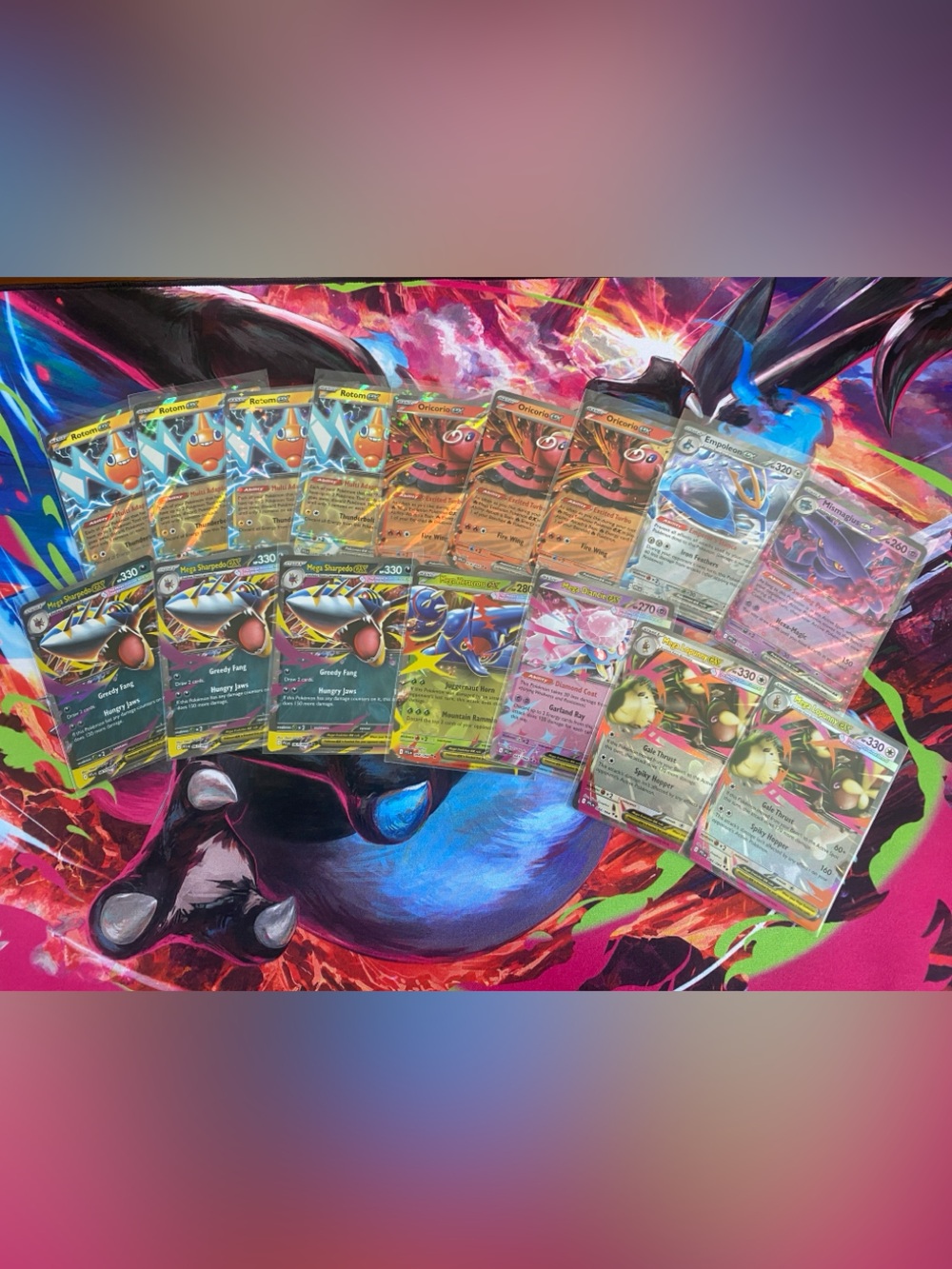 Pokémon- 16 EX Cards from Phantasmal Flames